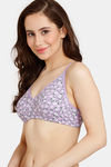 Rosaline Everyday Double Layered Non Wired 3/4th Coverage T-Shirt Bra - Violet Tulip — thumbnail 3